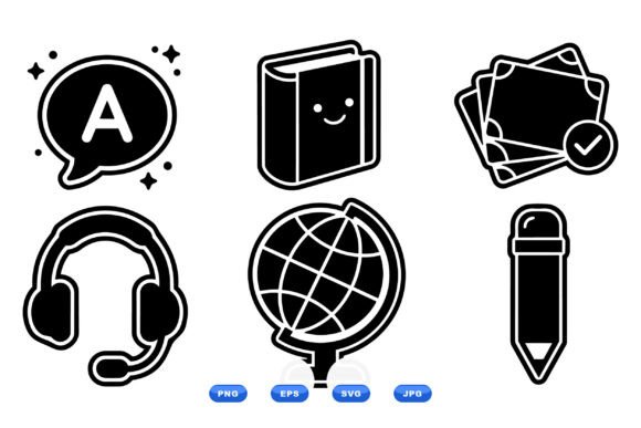 Education Icon Clipart Pack: A Versatile Tool for Modern Designers