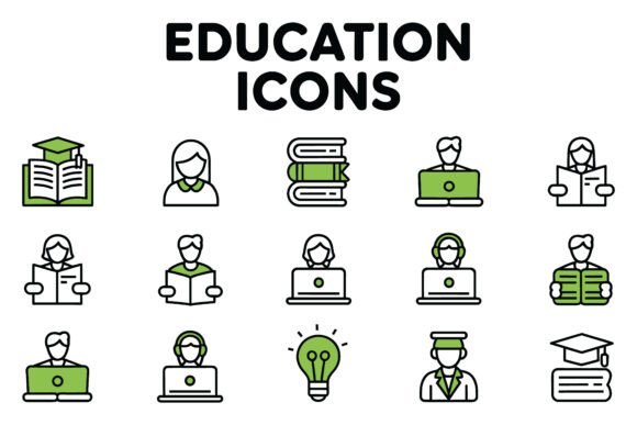 Education with People Reading Books Icon: A Visual Guide for Modern Learners