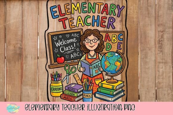 Elementary Teacher Illustration PNG: A Visual Asset for Modern Education