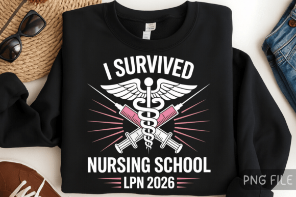 Funny Nursing School Graduate PNG Design