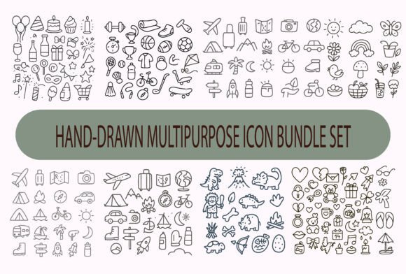 Hand-Drawn Education Lifestyle Icons: The Rise of Minimalist Doodles in Modern Design