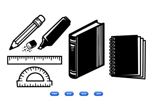 Mastering Educational Aesthetics with High-Resolution School Supplies SVG Clipart