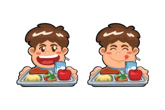 More Than Just a Meal: The Impact of a Happy Boy Eating a Healthy School Lunch