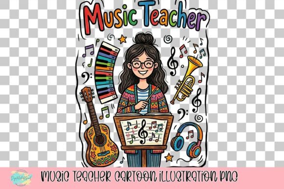 Music Teacher Cartoon Illustration PNG: A Practical Guide for Creators