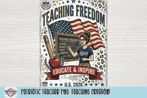 Patriotic Teacher PNG Teaching Freedom