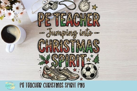 PE Teacher Christmas Spirit PNG Design