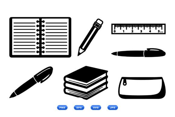 School Stationery SVG Icons: A Versatile Visual Toolkit for Modern Design